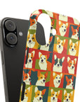 Corgi Chic Popart Pup Slim Phone Cases