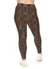 Dapper Dachshund Embroidery Elegance Plus Size Leggings