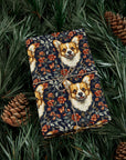 Floofy Corgi Blossom Blast Gift Wrap Papers