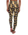 Golden Paws Floral Frenchie High Waisted Yoga Leggings