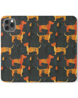 Dapper Dachshund Noir Glow Flip Cases