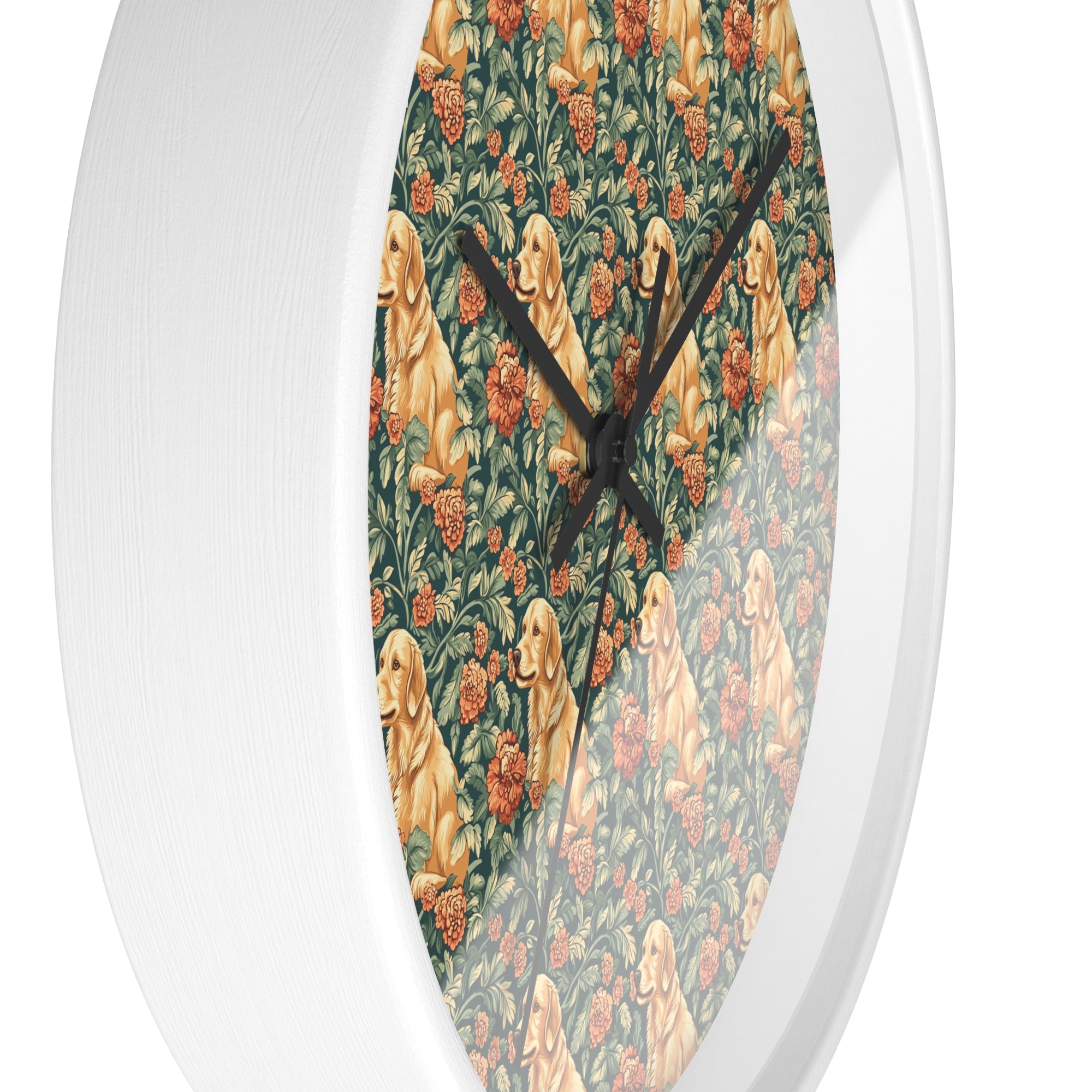 Blooming Goldie Glam Wall Clock