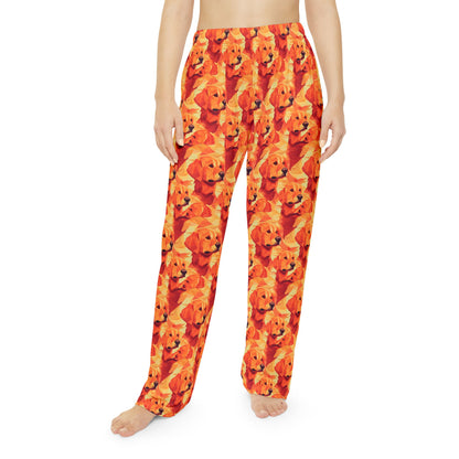 Golden Glamour Paws Women's Pajama Pants