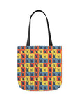 Frenchie Pop Art Pawfection Grid Canvas Tote Bag