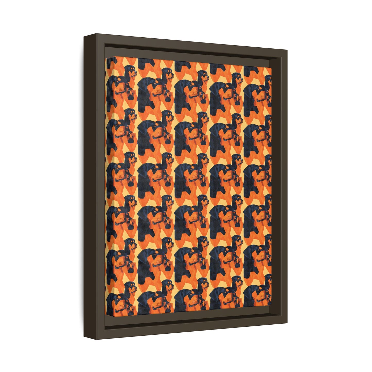 Rottweiler Chic Pawsitivity Matte Canvas, Framed