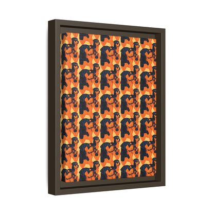 Rottweiler Chic Pawsitivity Matte Canvas, Framed