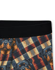 Pawsome Rottweiler Royalty Plaid Men's Boxers