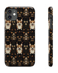 Nighttime Corgi Glow Stride Slim Phone Cases