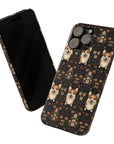 Nighttime Corgi Glow Stride Slim Phone Cases