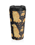 Golden Paws Floral Frenchie Stainless Steel Travel Mug