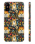 Corgi Rainbow Vine Dream Slim Phone Cases