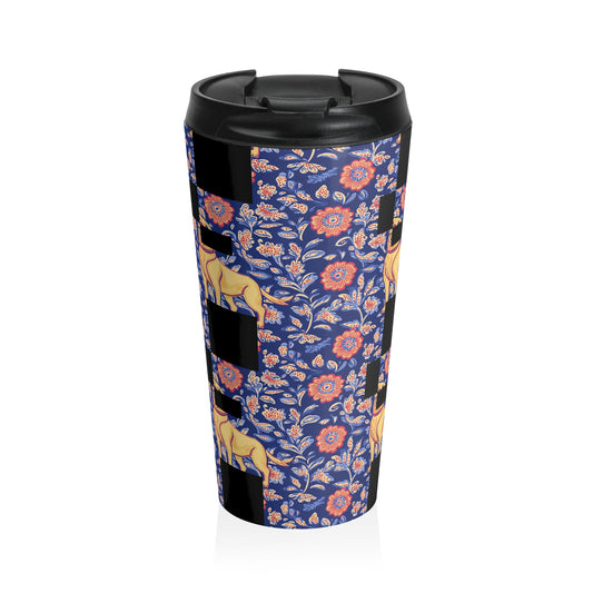 Bloomtastic Lab Petal Parade Stainless Steel Travel Mug