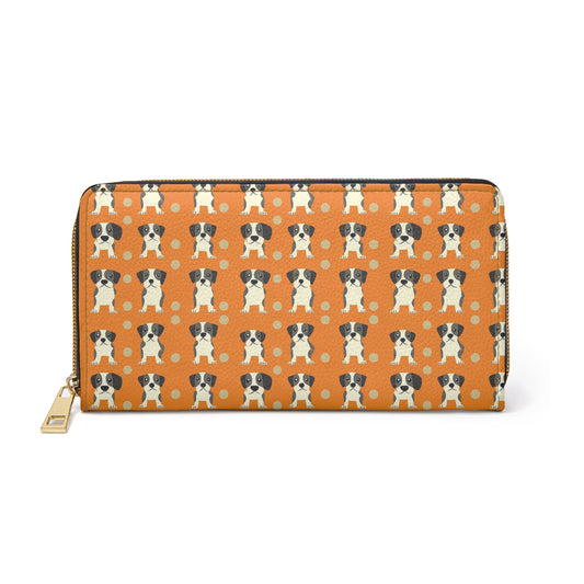 Boxer Blissful Chic Canine Zipper Wallet