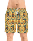 Royal Rottie Regalia Men's Mid-Length Swim Shorts