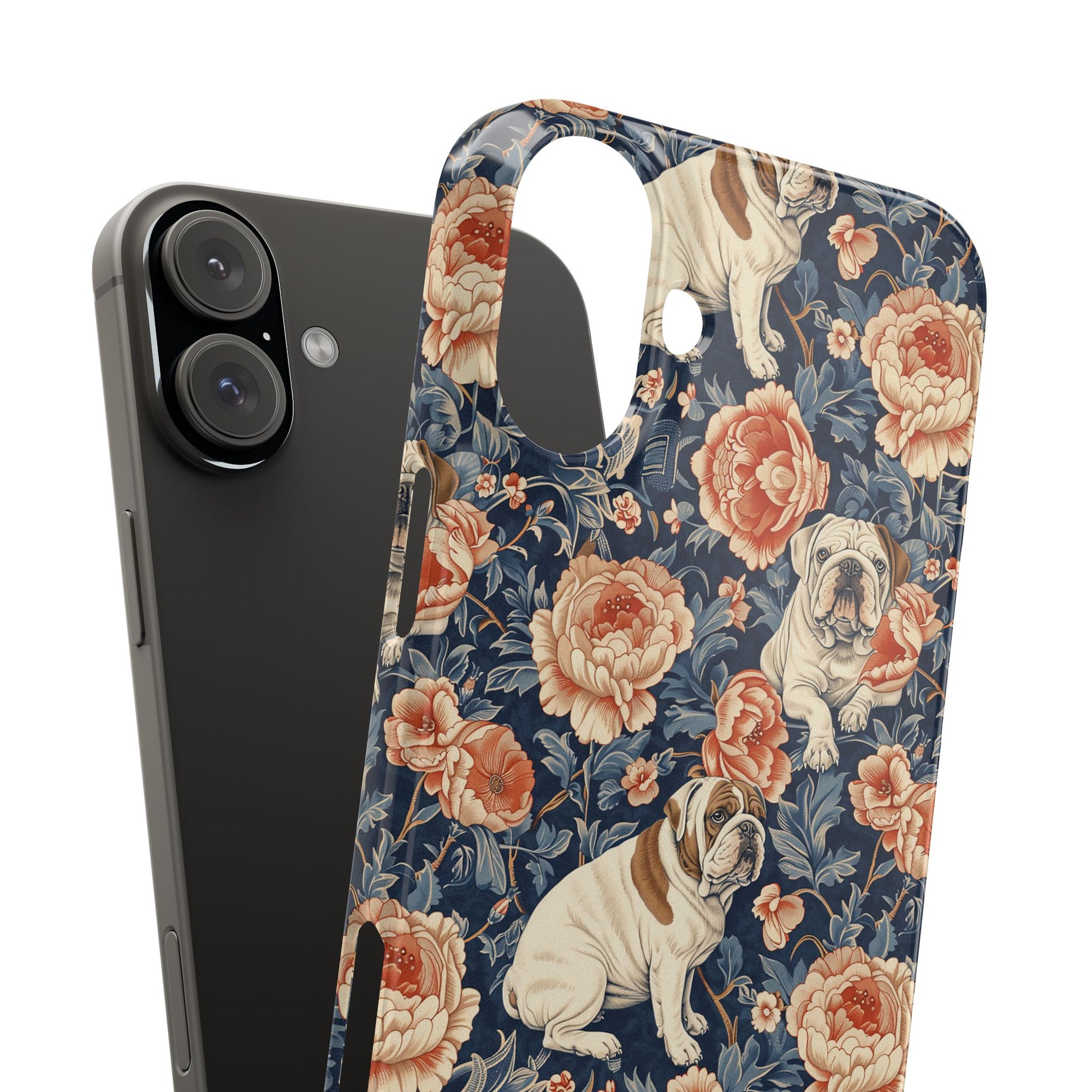 Blooming Bulldog Beauty Slim Phone Cases