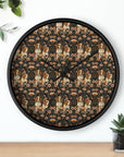 Beagle Blossom Bonanza Wall Clock