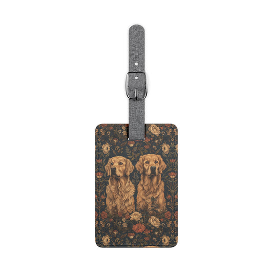 Fanciful Golden Paradise Blossom Luggage Tag