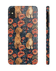 Floral Pawsome Dachsund Delight Slim Phone Cases