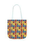 Frenchie Pop Art Pawfection Grid Canvas Tote Bag