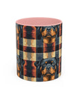 Pawsome Rottweiler Royalty Plaid Accent Coffee Mug