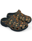 Dazzling Dachsund Blossoms & Foliage Kid's Foam Clogs