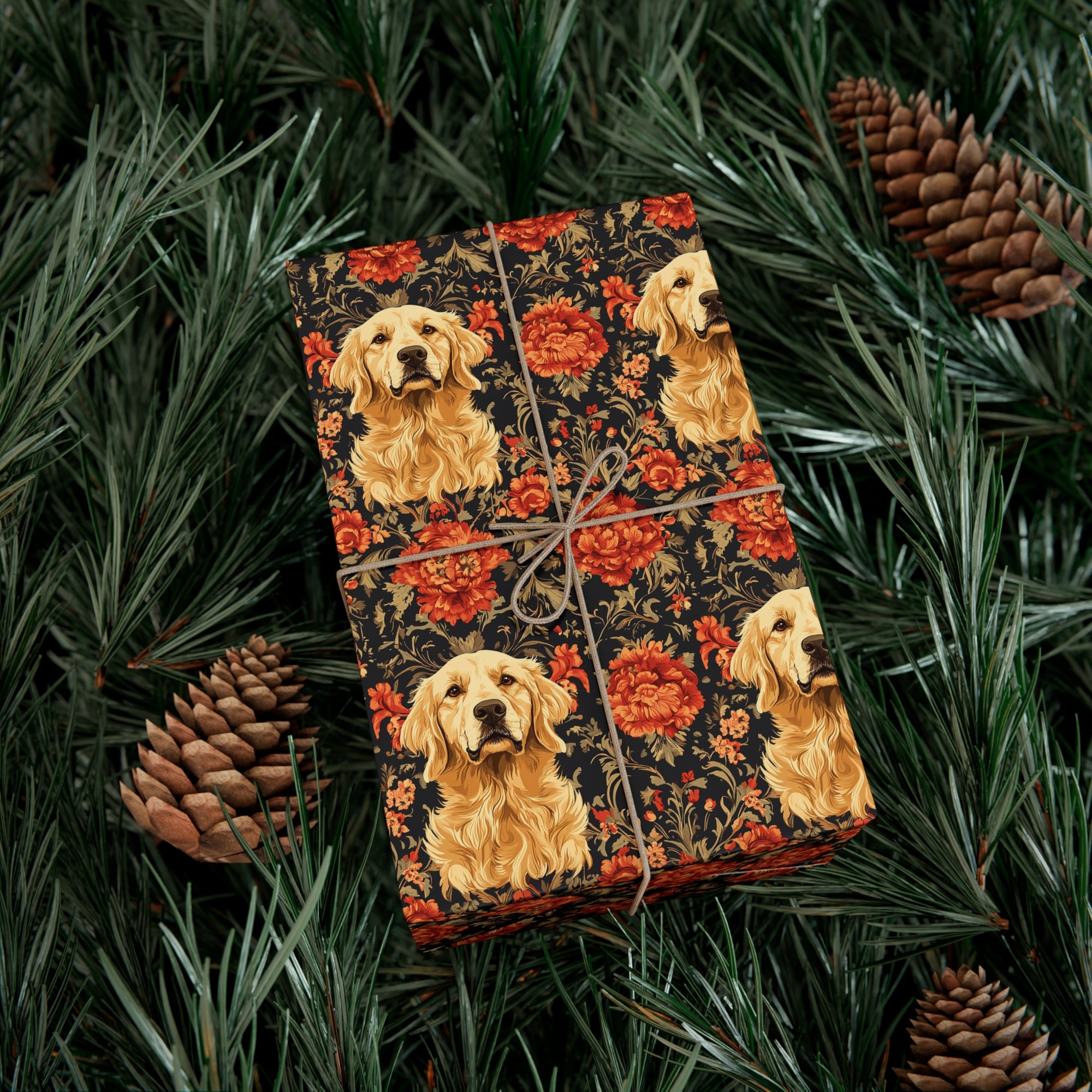 Golden Pawsatronic Tapestry Gift Wrap Papers