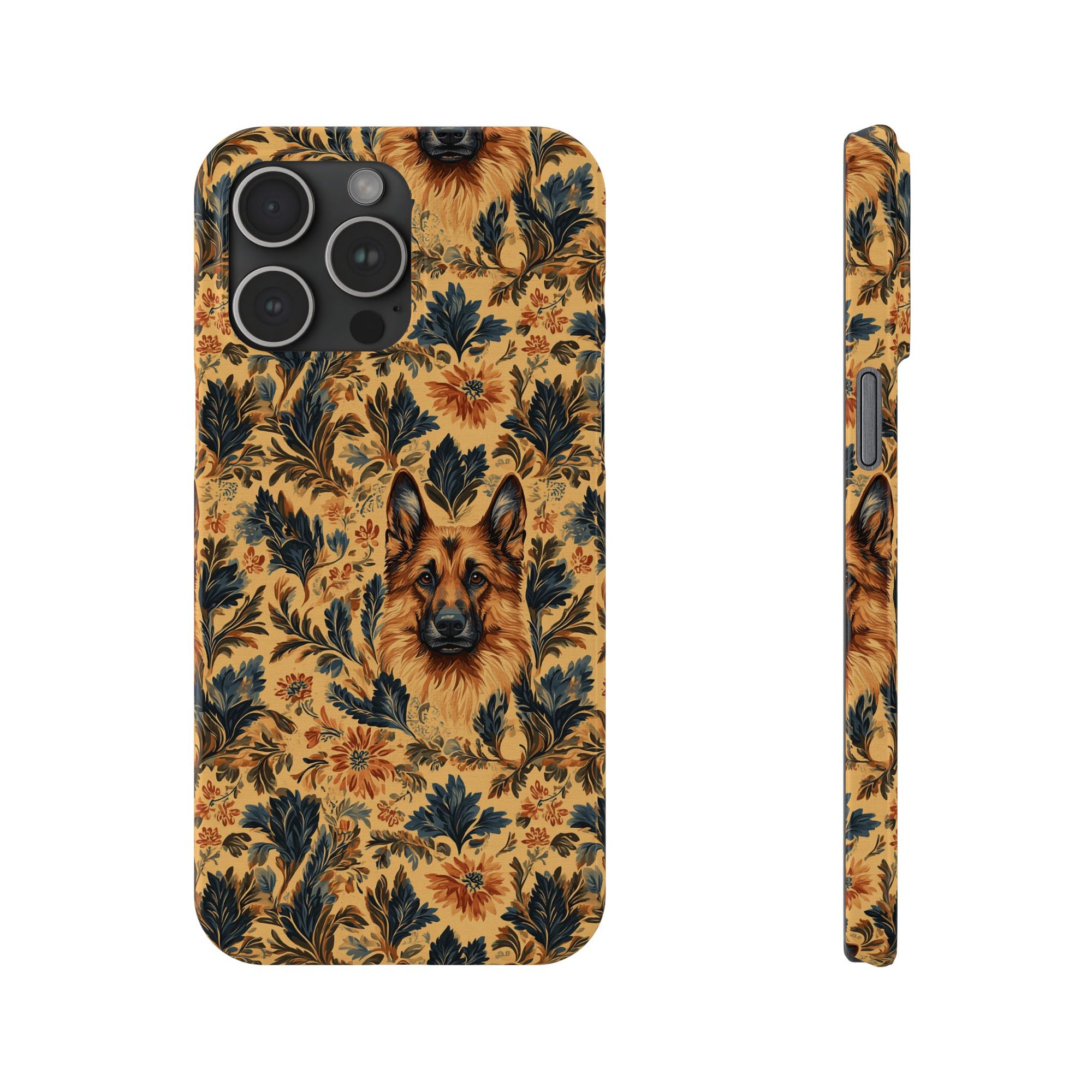 Autumnal German Shepherd Glamour Slim Phone Cases