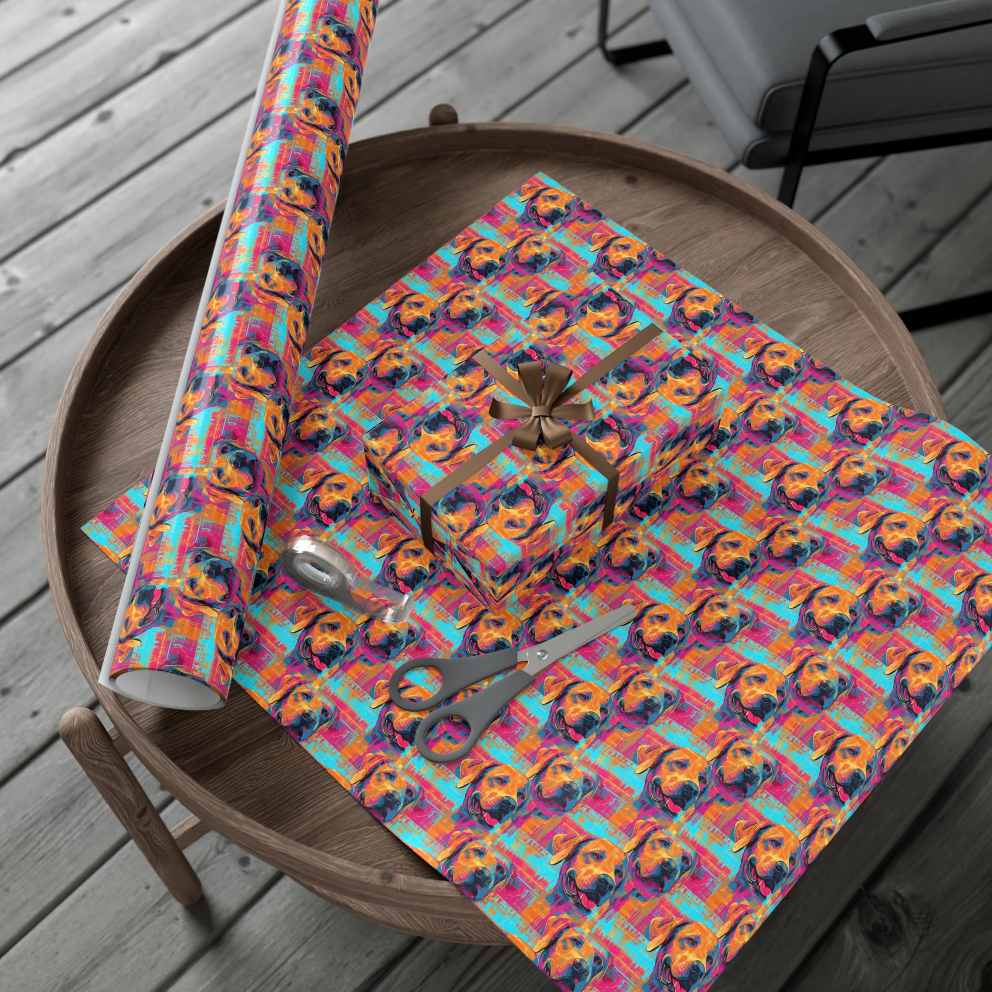 Rustic Charm Labrador Chic Gift Wrap Papers
