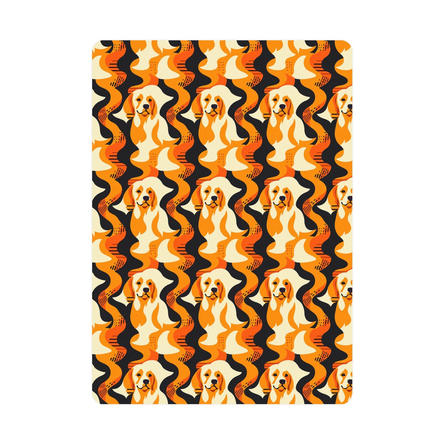 Golden Woof Abstract Glamour Postcards