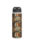 Beagle Blossoms Stainless Steel Water Bottle