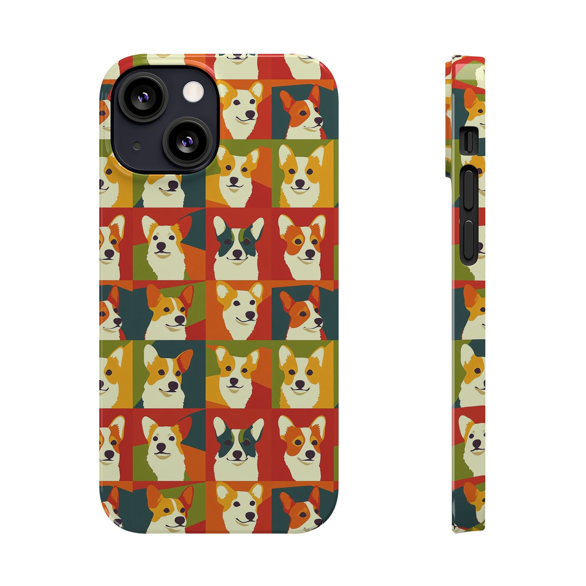 Corgi Chic Popart Pup Slim Phone Cases