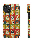 Corgi Chic Popart Pup Slim Phone Cases