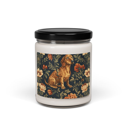 Dazzling Dachsund Blossoms & Foliage Scented Soy Candle