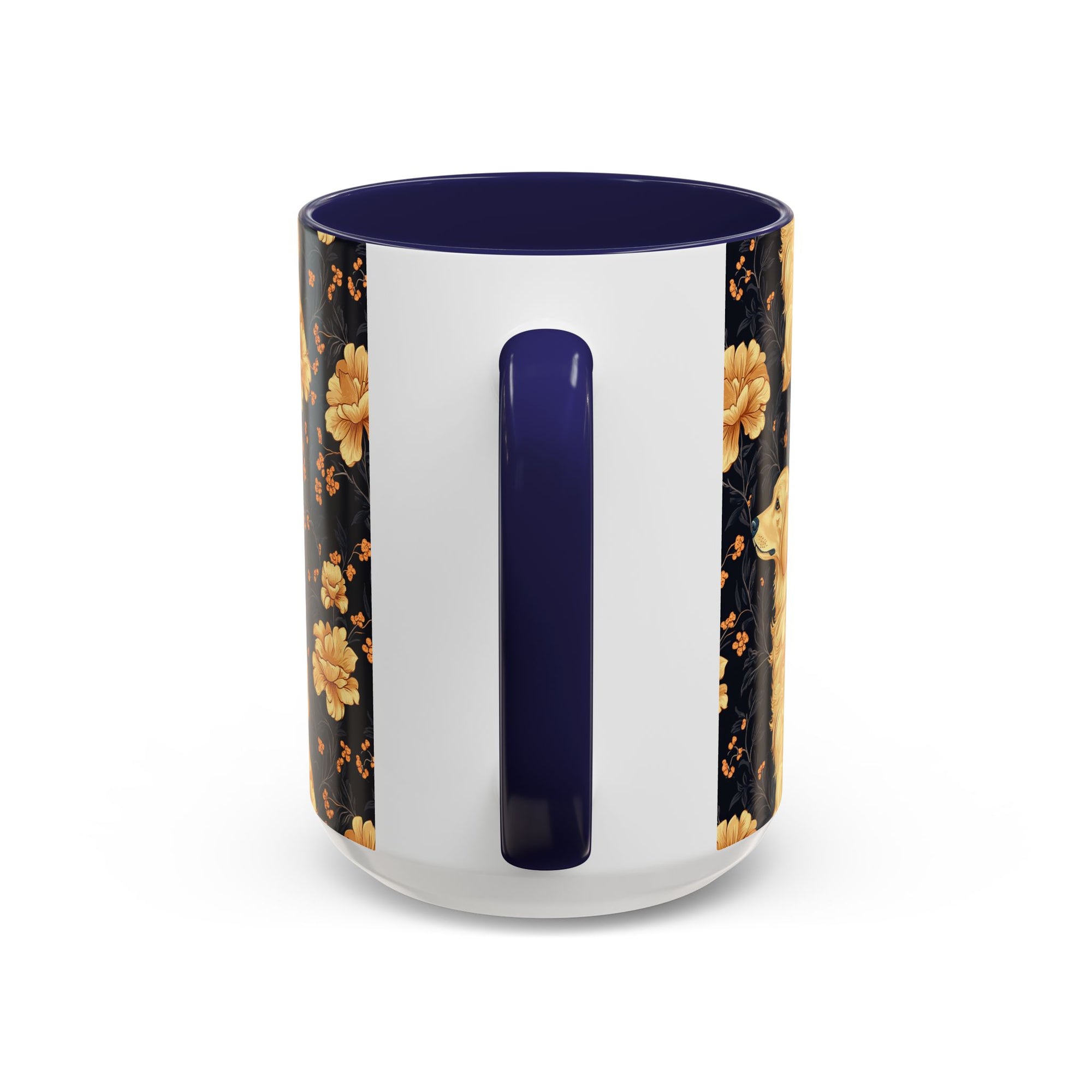 Golden Paws Floral Frenchie Accent Coffee Mug