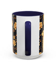 Golden Paws Floral Frenchie Accent Coffee Mug