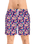 Dazzling Bulldog Chic Men's Mid-Length Swim Shorts