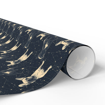 Frenchie Celestial Soar Wrapping Paper