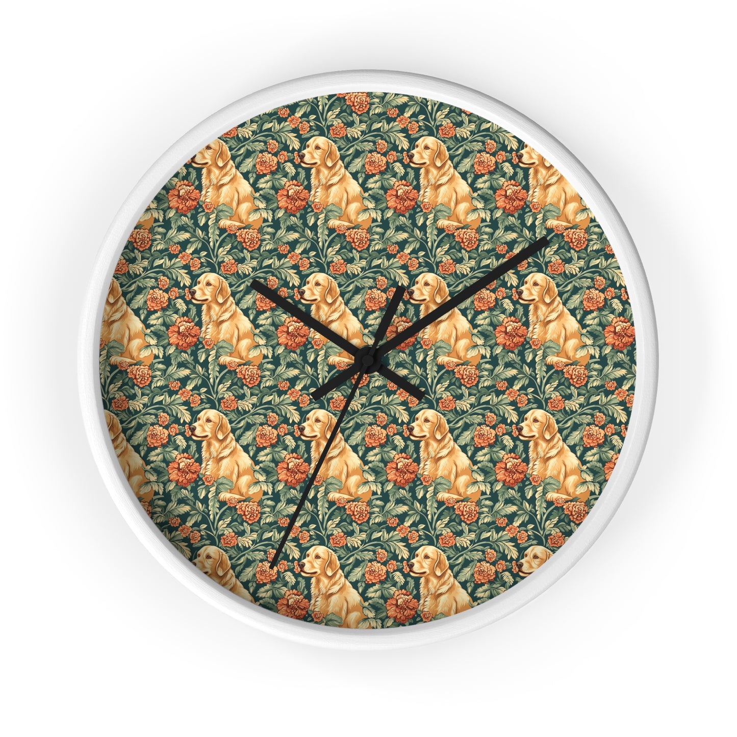 Blooming Goldie Glam Wall Clock