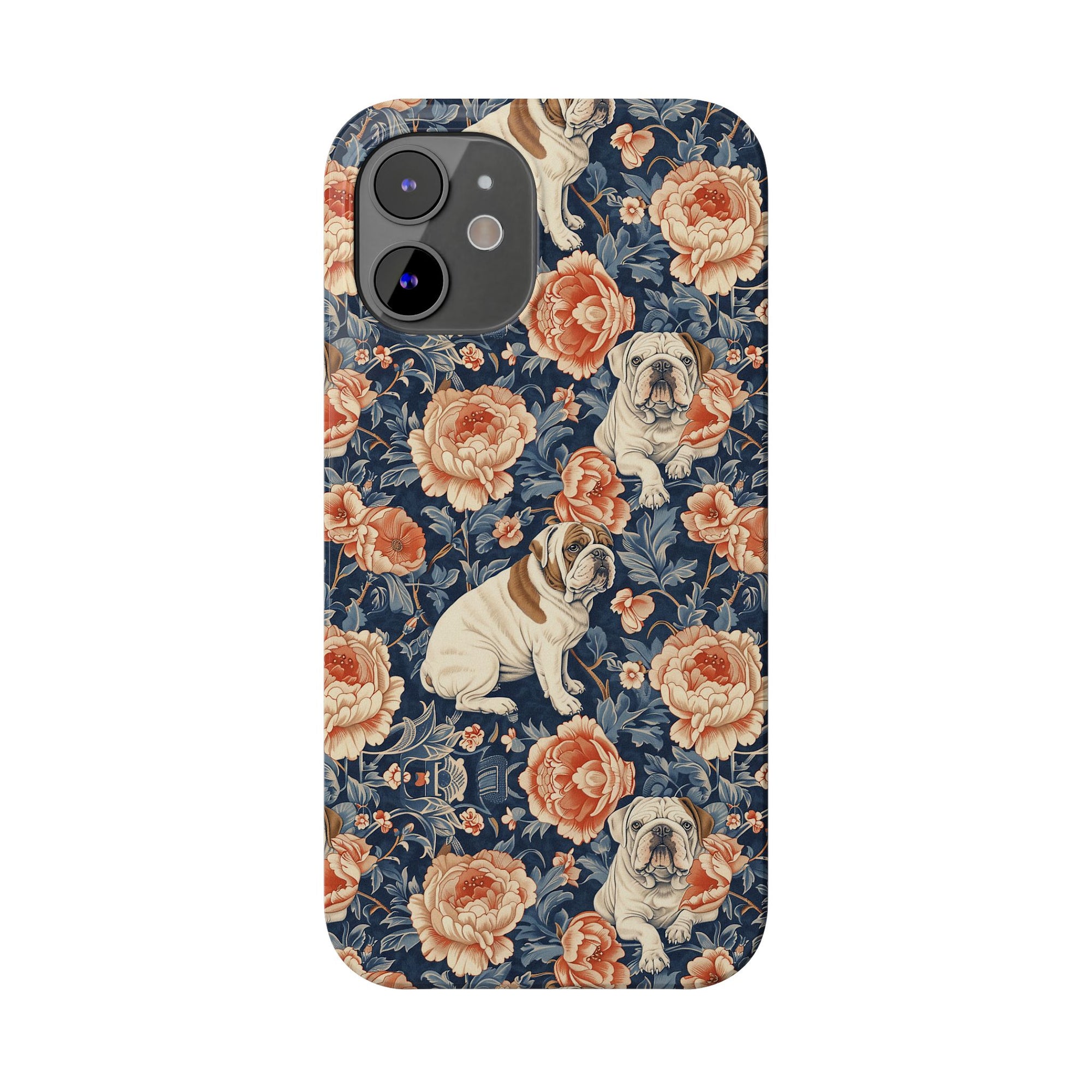 Blooming Bulldog Beauty Slim Phone Cases