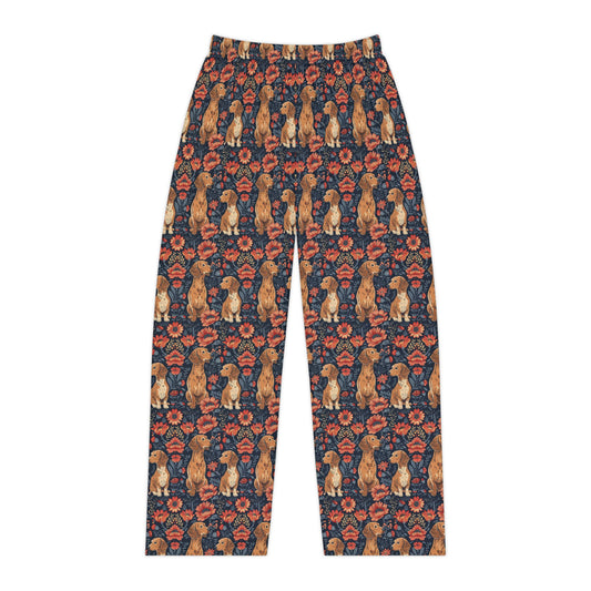 Floral Pawsome Dachsund Delight Women's Pajama Pants