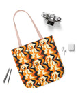 Golden Woof Abstract Glamour Canvas Tote Bag