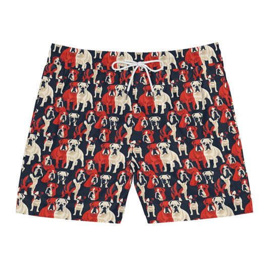 Bulldoggy Bliss Chomper Men's Mid-Length Swim Shorts