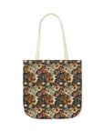 Beagle Blossoms Canvas Tote Bag