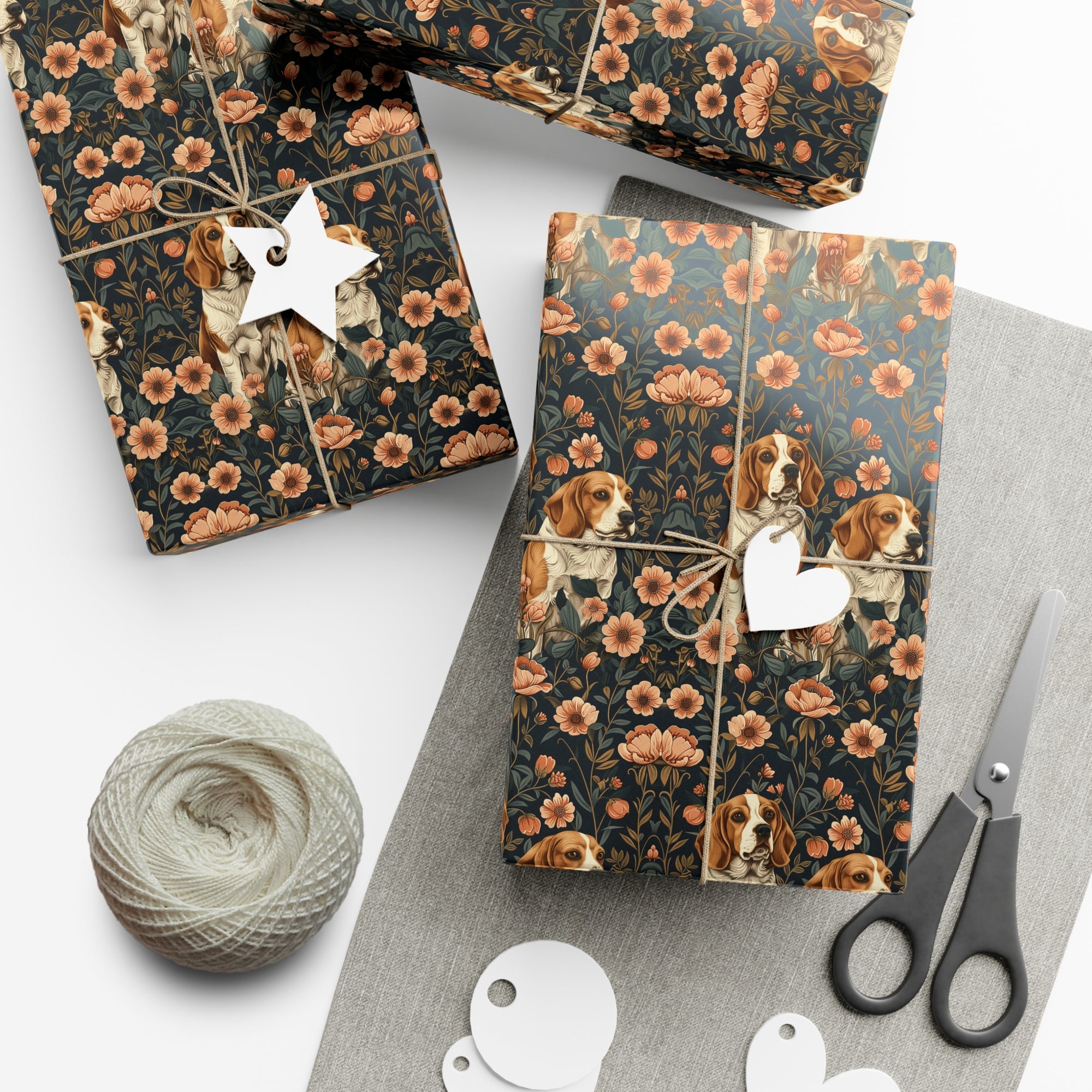 Beagle Blossom Bonanza Gift Wrap Papers