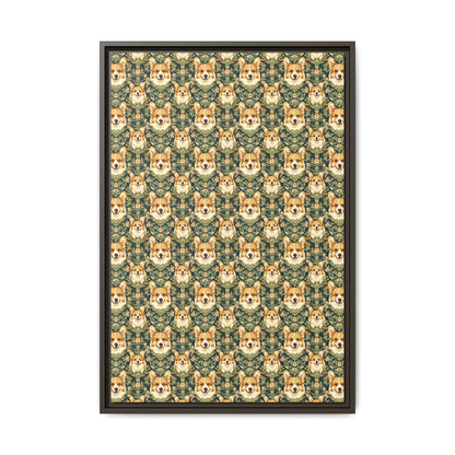 Corgi Charmz Matte Canvas, Framed