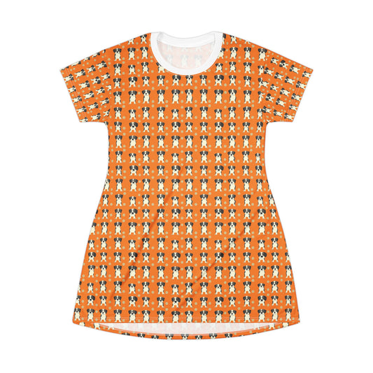 Boxer Blissful Chic Canine T-Shirt Dress