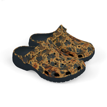 Autumnal German Shepherd Glamour Kid's Foam Clogs