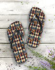 Pawsome Rottweiler Royalty Plaid Flip Flops