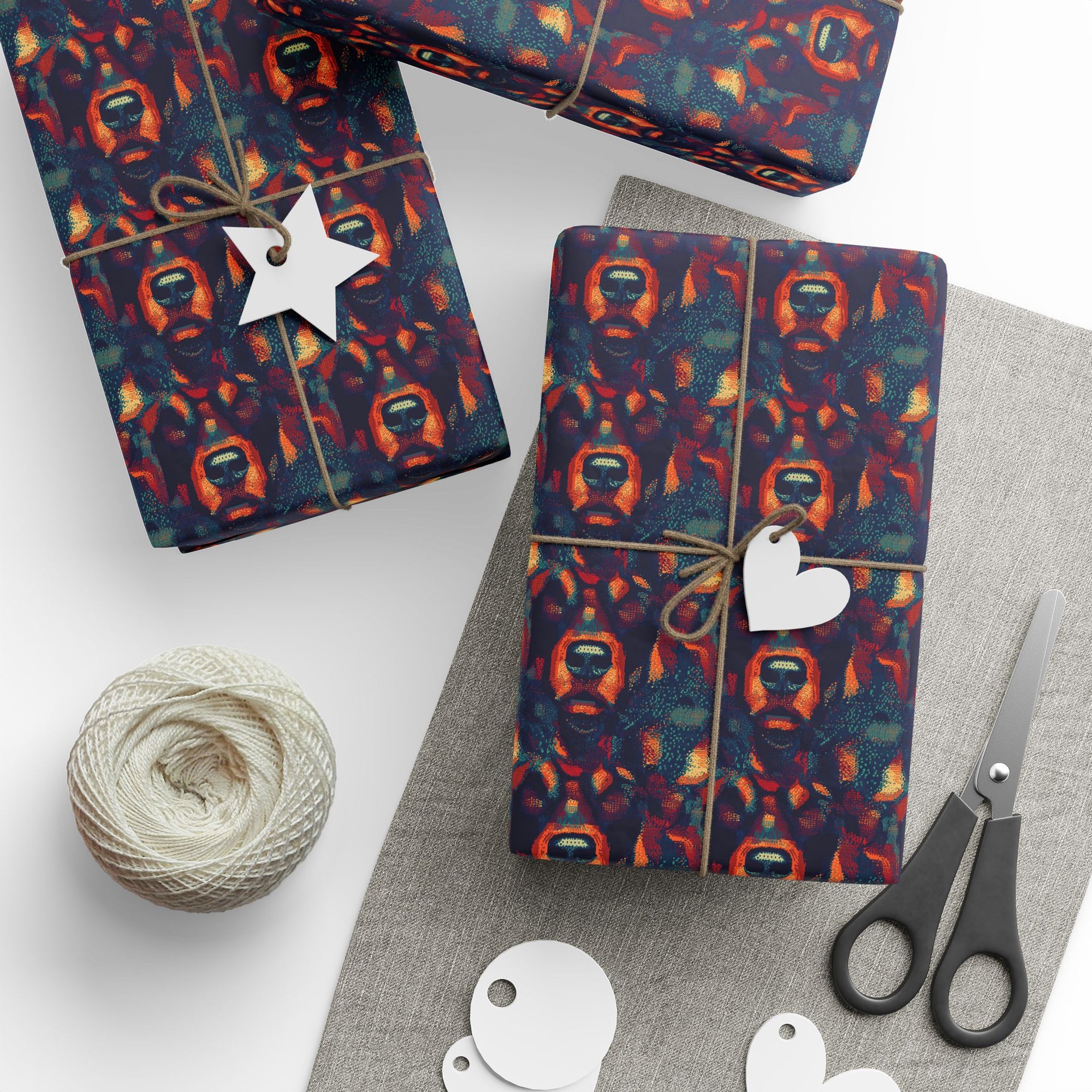 Rustic Rottie Charm Wrapping Paper