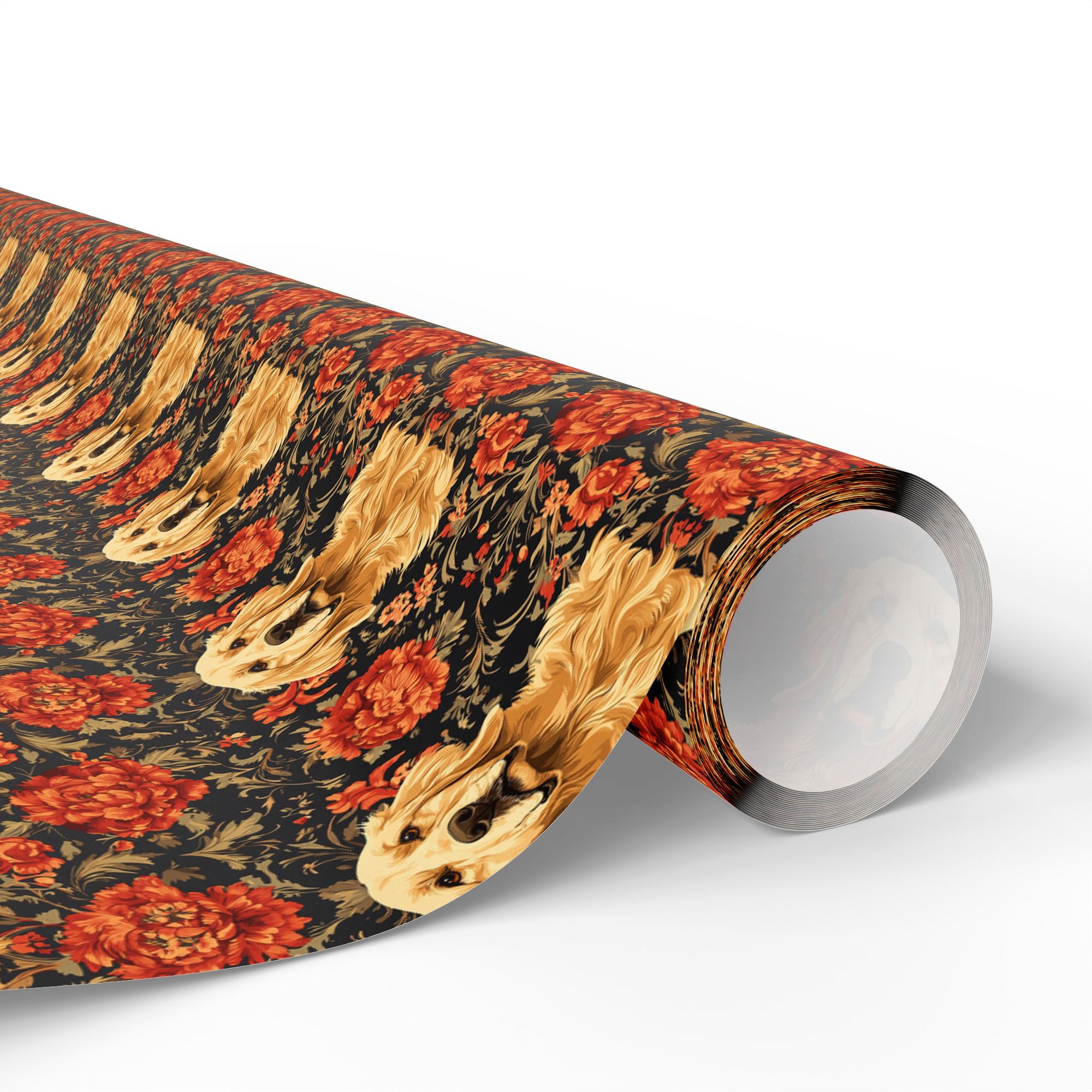 Golden Pawsatronic Tapestry Wrapping Paper